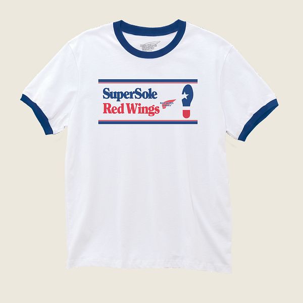 レッド ウィング(Red Wing) - SuperSoleロゴコットン Tシャツ ホワイト JP02978